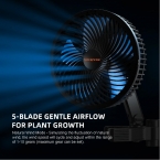 2025 New Version | Spider Farmer® 150mm Grow Tent Clip Fan EC Motor | 10 Speed Wind Control